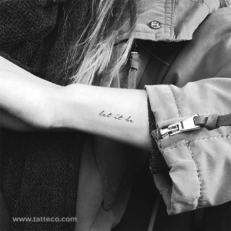 Let It Be Temporary Tattoo - Set of 3