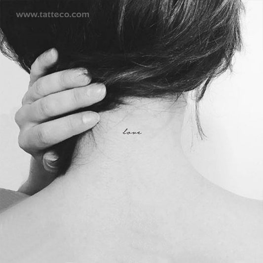 Tatuaje temporal de amor - Juego de 3