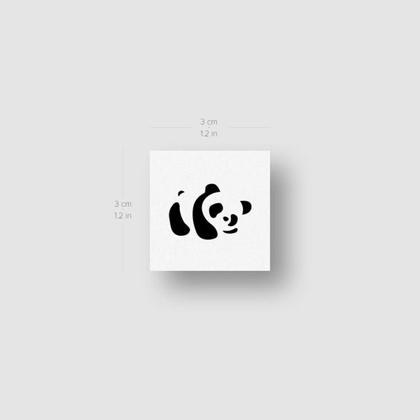 Panda Bear Temporary Tattoo - Set of 3