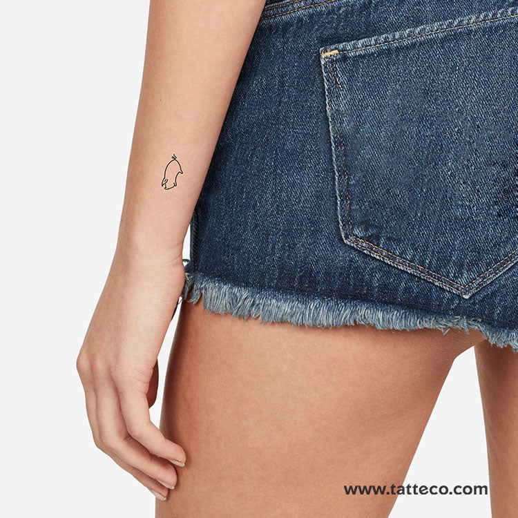 Minimalist Pig Temporary Tattoo - Set of 3