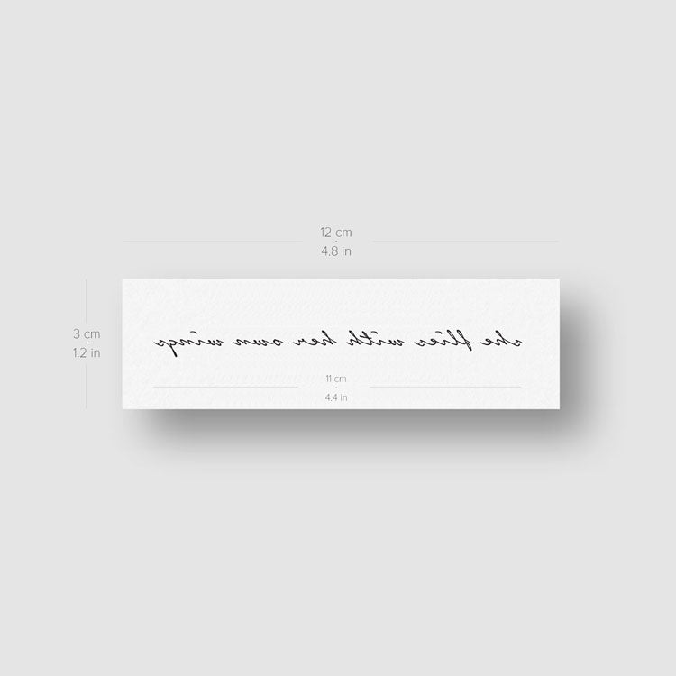 She Flies With Her Own Wings Temporary Tattoo - Set of 3