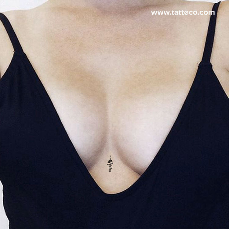 Small Unalome Temporary Tattoo - Set of 3