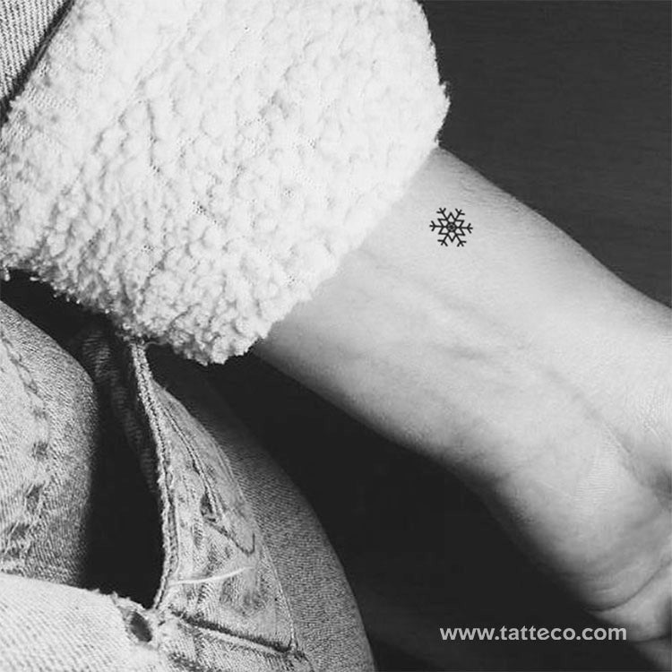 Small Snowflake Temporary Tattoo - Set of 3