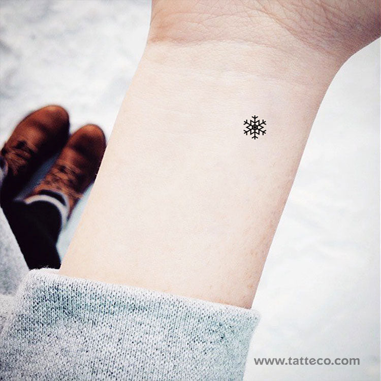 Small Snowflake Temporary Tattoo - Set of 3