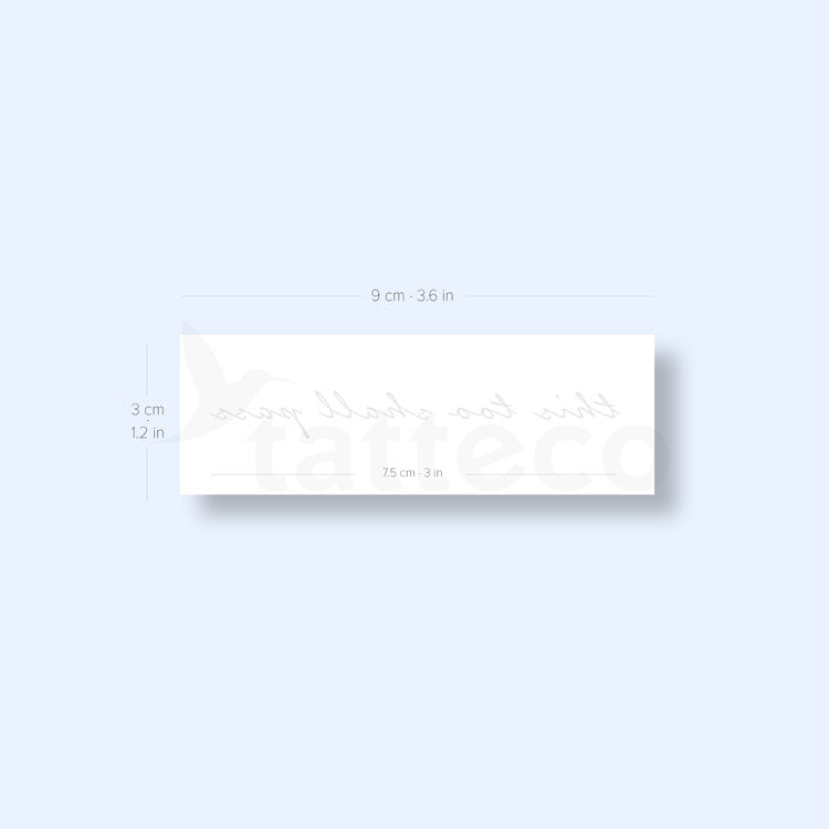 This Too Shall Pass 2-Week Temporary Tattoo - Set of 2