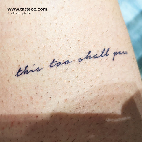 This Too Shall Pass 2-Week Temporary Tattoo - Set of 2