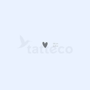 Tiny Black Heart Semi-Permanent Tattoo - Set of 2