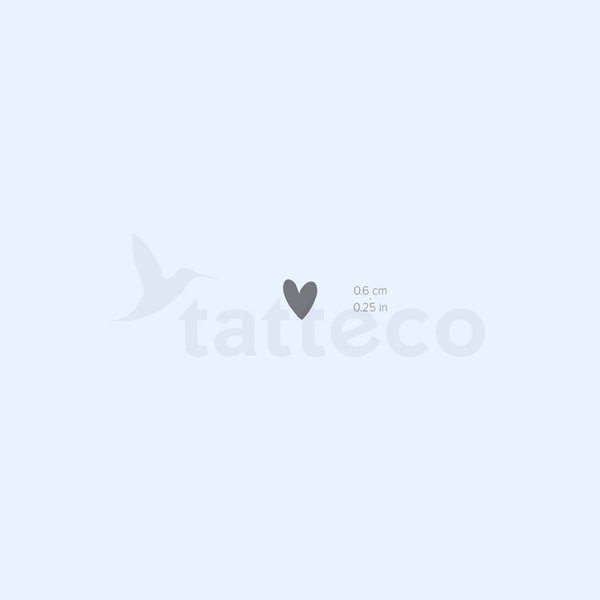 Tiny Black Heart Semi-Permanent Tattoo - Set of 2