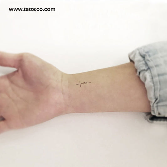 Tiny Faith Cross Temporary Tattoo - Set of 3