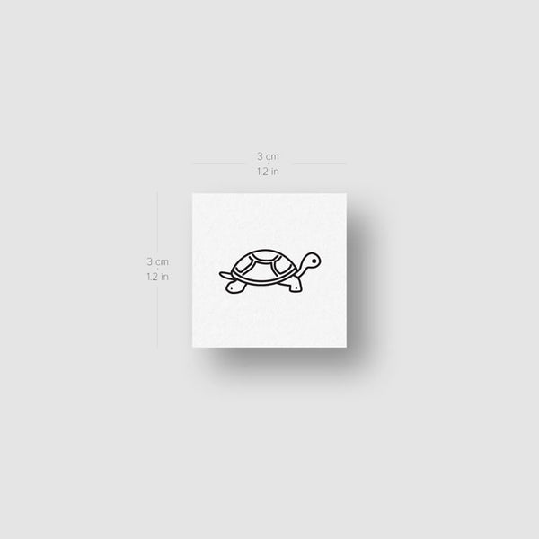 Tortoise Temporary Tattoo - Set of 3