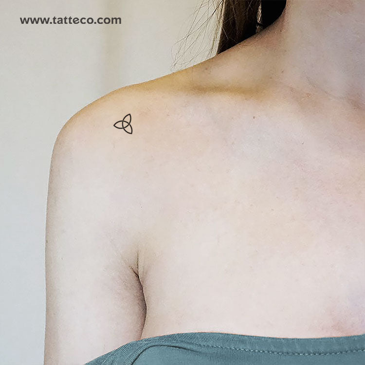 Tatuaje temporal pequeño de triquetra (juego de 3)