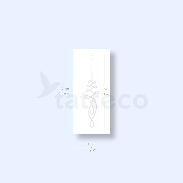 Unalome Semi-Permanent Tattoo - Set of 2