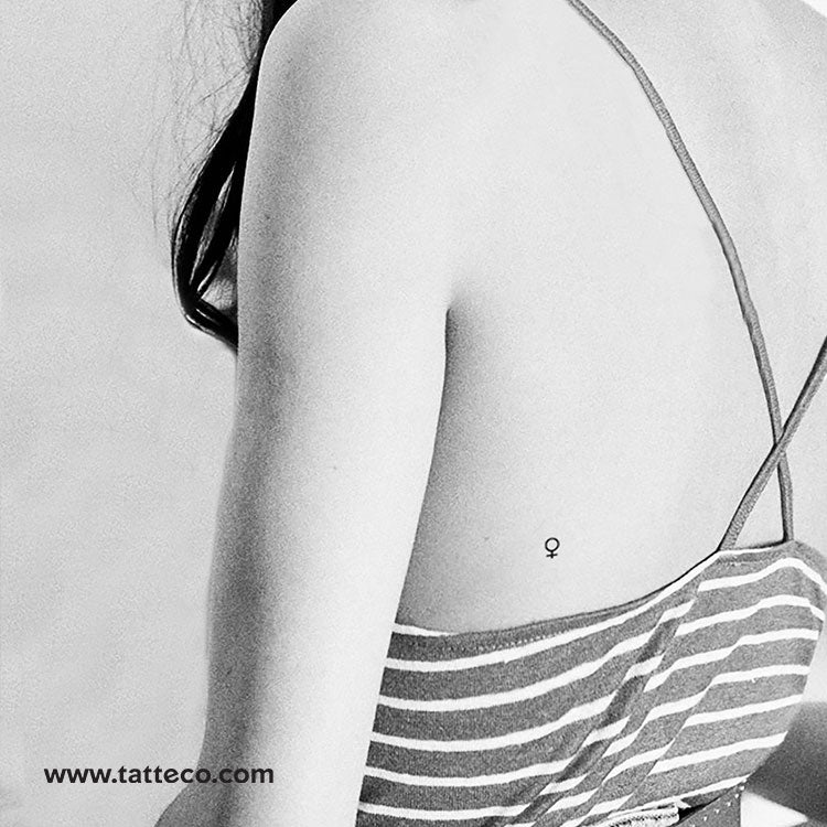 Venus Planet Symbol Temporary Tattoo - Set of 3