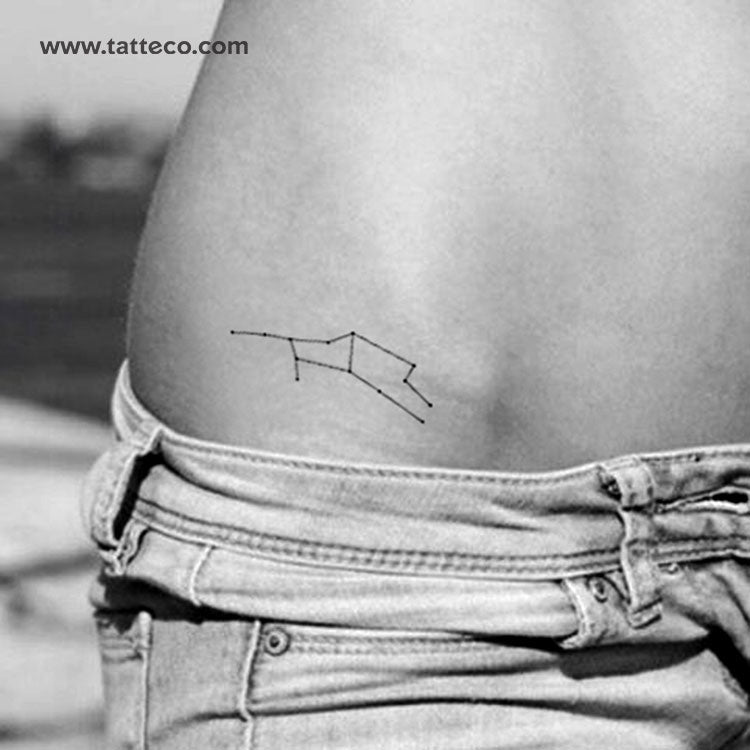 Tatuaje temporal de la constelación de Virgo (juego de 3)