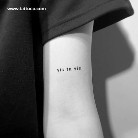 Vis Ta Vie Temporary Tattoo - Set of 3