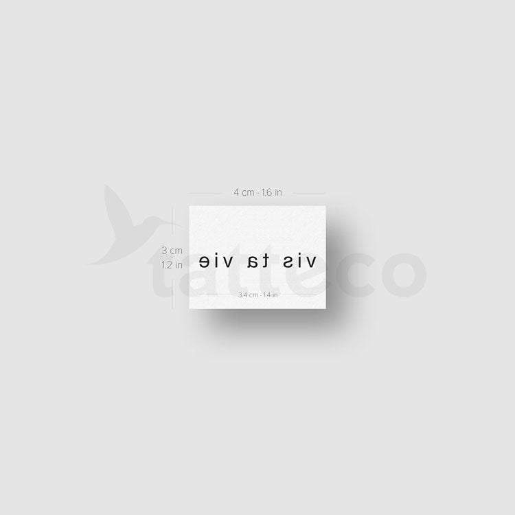 Vis Ta Vie Temporary Tattoo - Set of 3