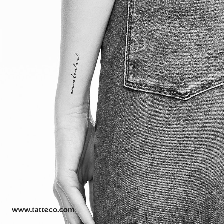 Wanderlust Temporary Tattoo - Set of 3