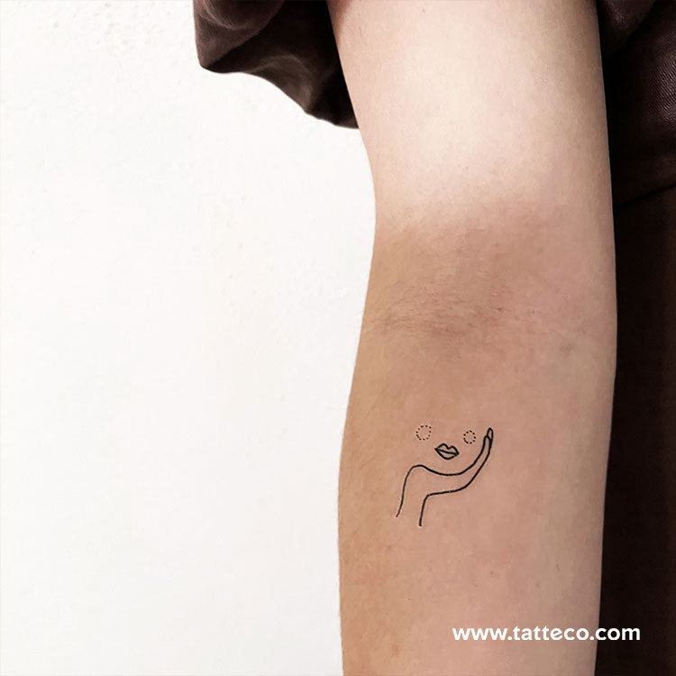 Woman Resting Temporary Tattoo by Tukoi - Set of 3