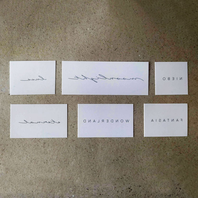 Handwritten Word Temporary Tattoo Set by Jakenowicz