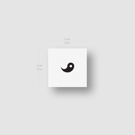 Tatuaje temporal Yin y Yang a juego - Juego de 3 + 3