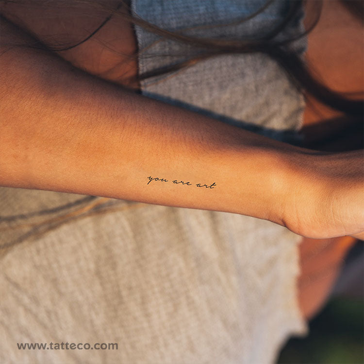 You Are Art Temporary Tattoo - Set of 3