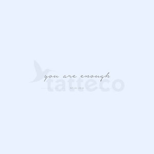 You Are Enough Semi-Permanent Tattoo - Set of 2
