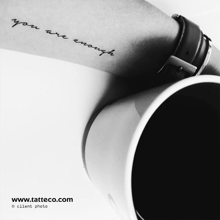 You Are Enough Temporary Tattoo - Set of 3