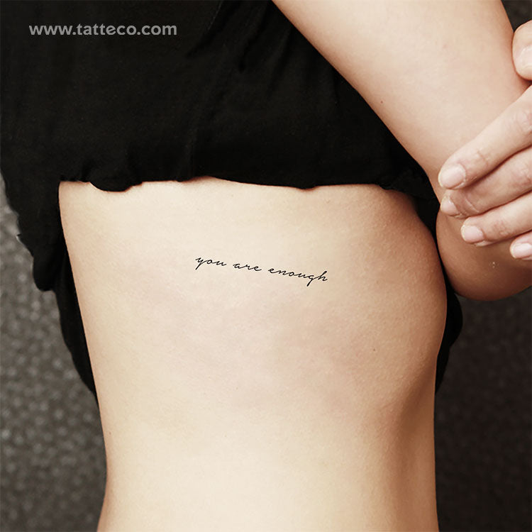 You Are Enough Temporary Tattoo - Set of 3