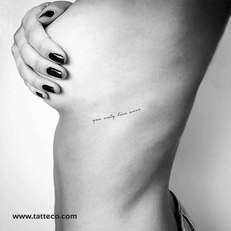 Tatuaje temporal "Solo se vive una vez" - Juego de 3