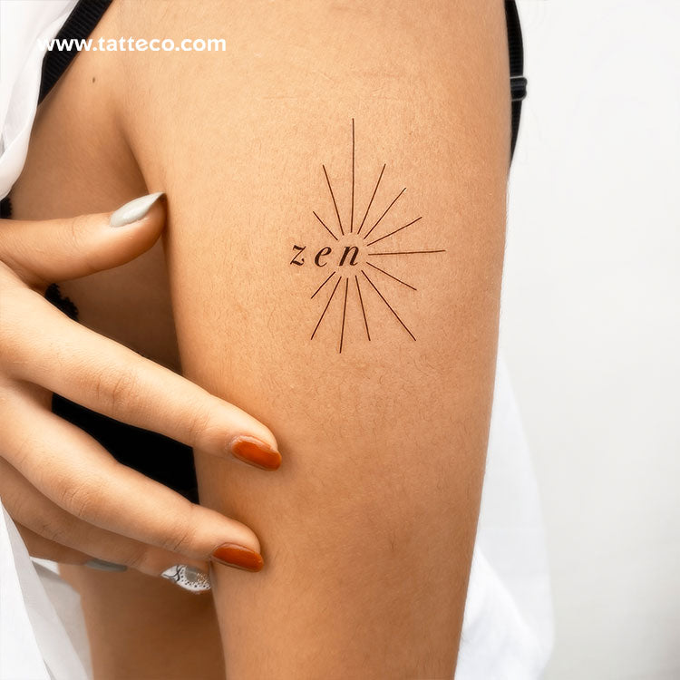 Zen Temporary Tattoo by 1991.ink - Set of 3